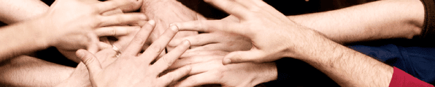 concept image for staff - hands joining