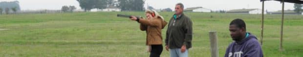 clay pigeon shooting at Wild Clover Farm