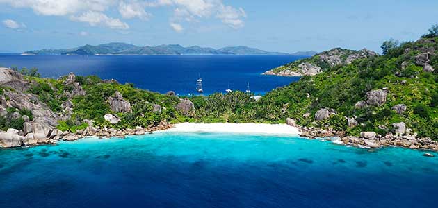 Grande Soeur bay in Seychelles