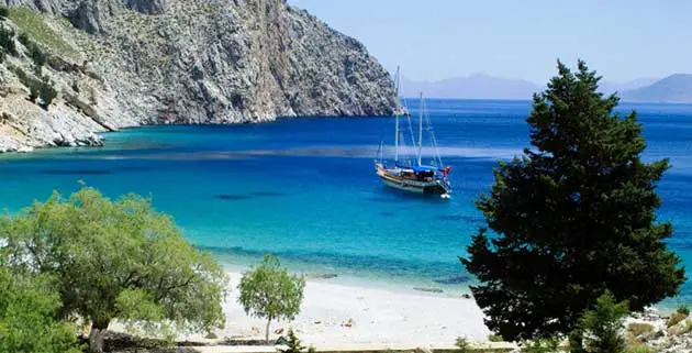 Transport Alaturka Turkey Header Bay at Symi Island