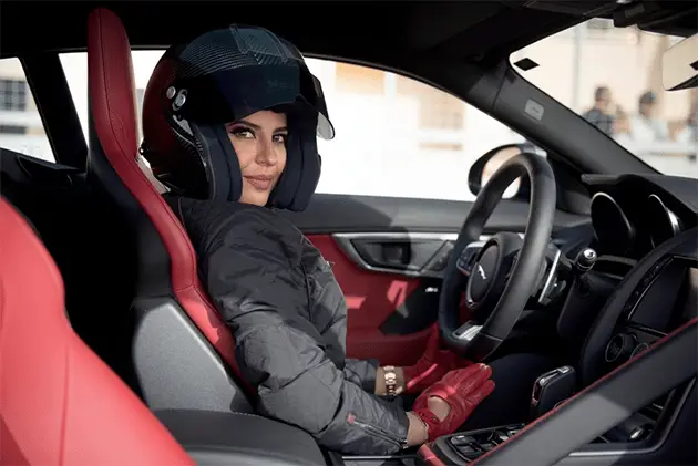 Saudi woman racer Aseel Al Hamad