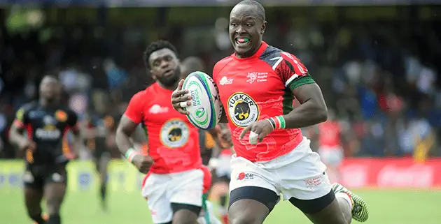 Kenyas Felix Ayange charges to the TRY line