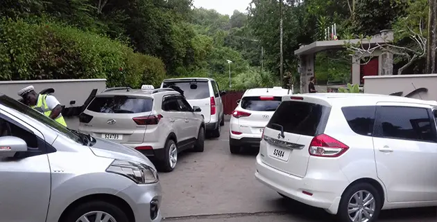 Taxis Block Off Kempinski Hotel Seychelles