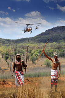 Askari and helicopters on safari
