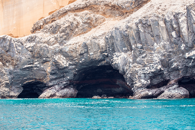 St Helena island ocean caves