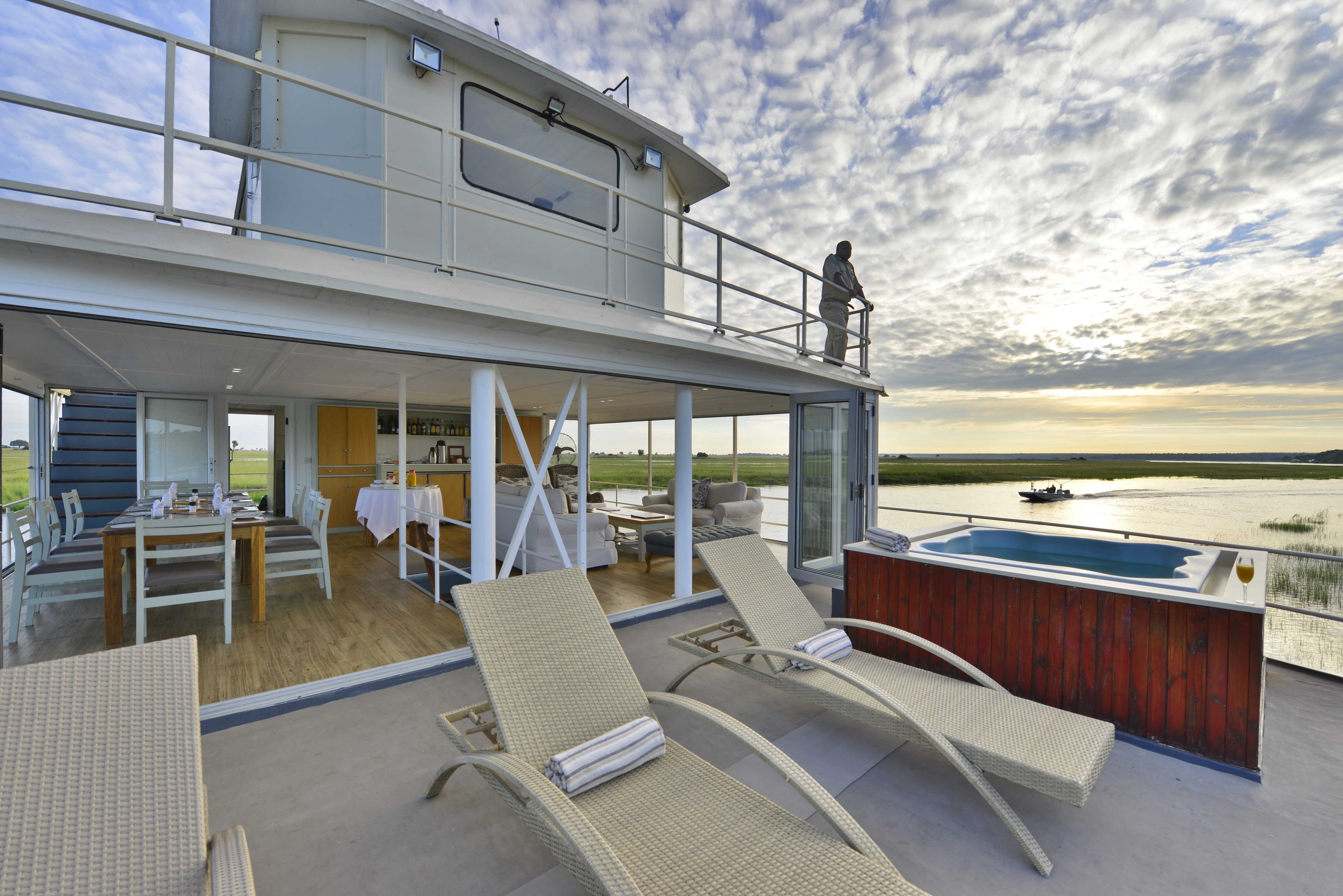 Chobe Princess houseboat deck