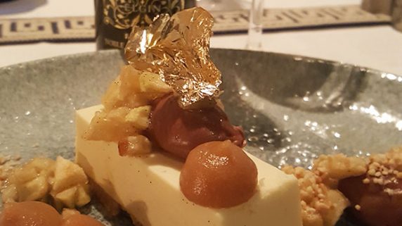 Apple Caramel Cheesecake at Azure Restaurant
