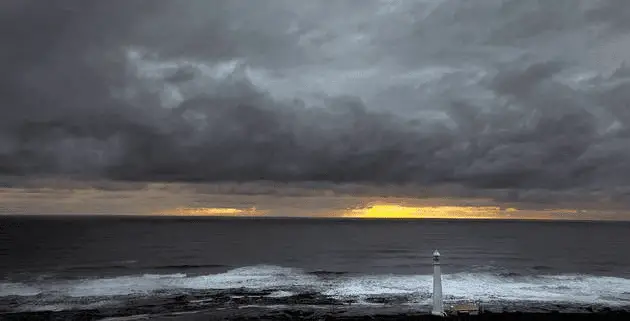 Cape Town Storm clouds at Slangkop Lighthouse Kommetjie HALDEN KROG